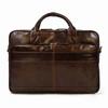Men'S Leather Briefcase Retro Business Handbag First Layer Cowhide Shoulder Messenger Bag Computer Bag Commuter Bag