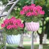 5-Head Design Artificial Geranium Flowers UV Resistant DIY Decoration Artificial Crabapple Blossom Simulated Flower