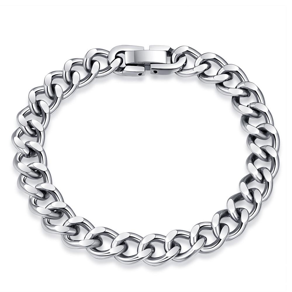 European & American 6MM Stylish Double Layer Dragon Bone Titanium Stainless Steel Women's Bracelet