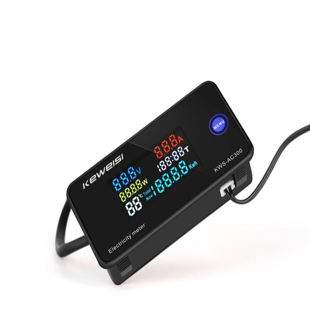 KWS-AC300 Digital Voltmeter AC 50-300V Voltage 45-65Hz Power Energy Meter LED AC Wattmeter 0-100A Detector
