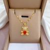 Light Luxury Love Bear Zircon Light Luxury Design Versatile Korean Style Niche Design Live Necklace