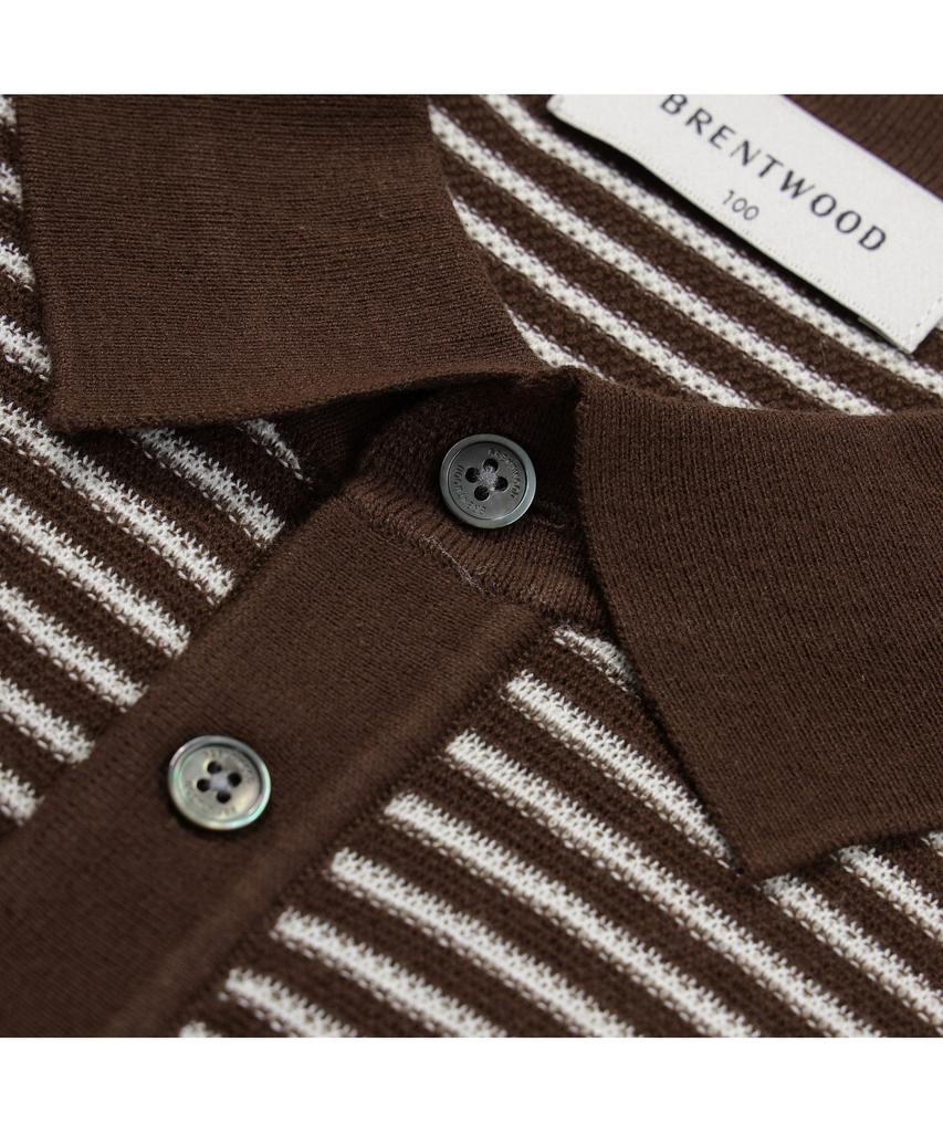 BRENTWOOD Transitional Knit Striped Polo Neck Sweater Brwaa26111Brx
