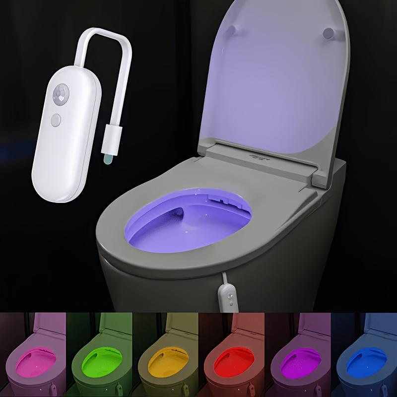 1PC RGB Motion-sensitive Smart Toilet Light, Multi-color Adjustable Bathroom Light, USB Charging, Easy To Install