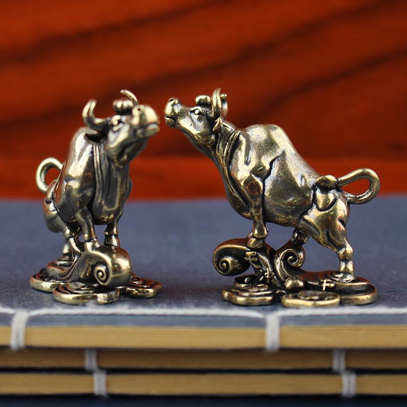 Figura Retro da Corrida di Tori Decorazione per la Casa Spirito della Corrida che Si Innalza Toro di Ottone Wall Street Accessori da Corrida Decorazione Toro in Rame