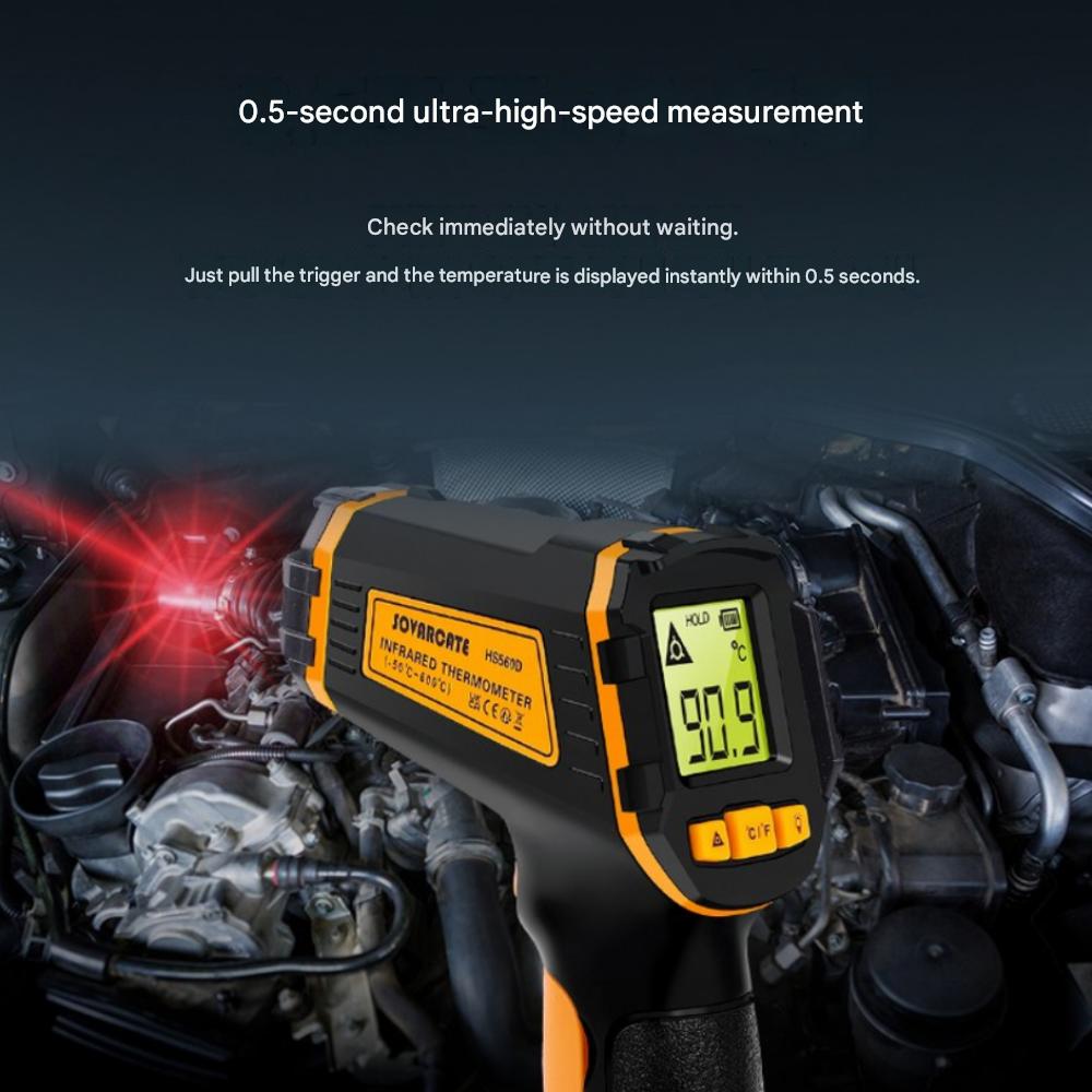 Infrared Thermometer, Yellow and Black