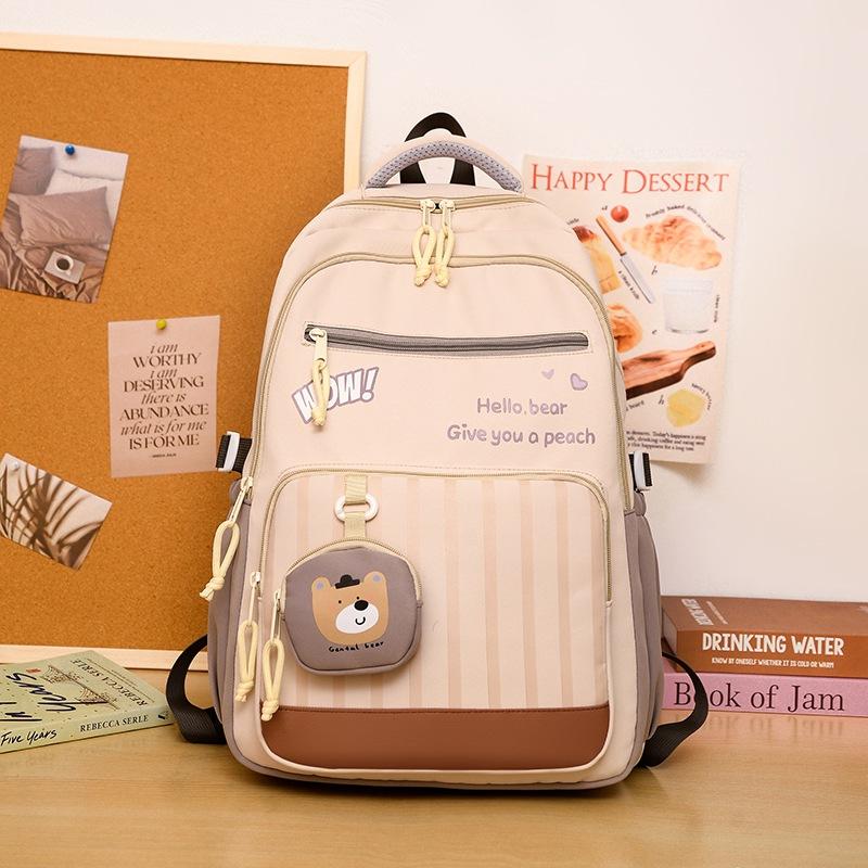 High value, fresh and sweet, candy-colored backpack, lightweight and large-capacity backpack for junior high school students