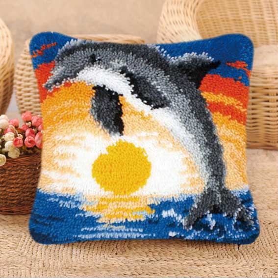 Nicediy Embroidery Latch Hook Rug Canvas Kits Carpet Latch Hook Kits DIY Knitted Fomiaran for Needlework Cross Stitch Crocheting