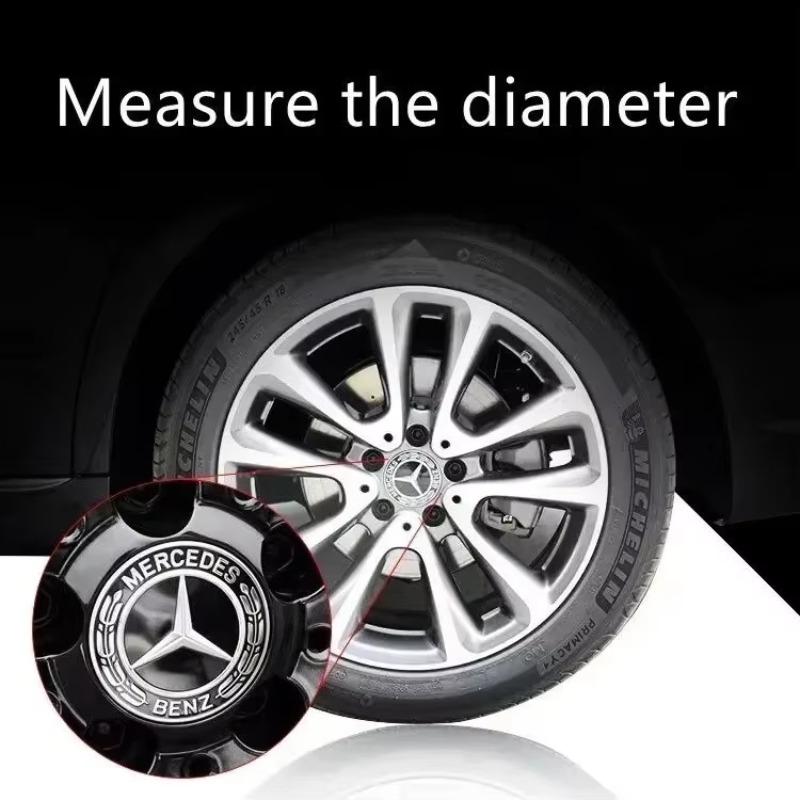 Nytt för Mercedes Benz 4 st 75 mm Bilfälgscenterkåpor Navkåpor Emblem Tillbehör för Mercedes benz AMG C E S GLE CLC Klass W204