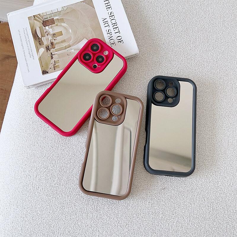 Luxury Make Up Mirror Phone Case For Huawei Honor 200 Pro 90 Lite 5G Magic 6 Pro Nova 11 11i 9 10 SE 5T Black Coffee Edge Cover