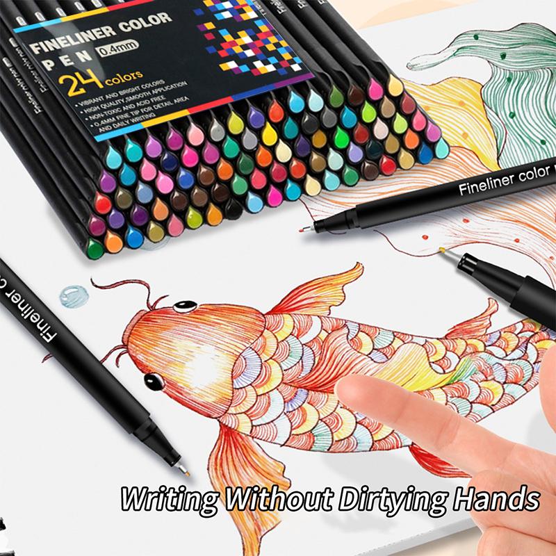 Colored Pens Fine Point Markers, Fine Tip Drawing Pens, Fineliner Pen for Journaling, Writing, Note Taking, Calendar, Coloring,