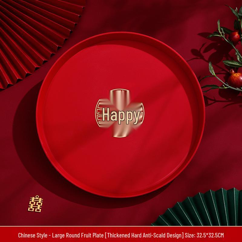 Red Wedding Tea & Chopstick Set: Happy Toasting Bowls for Change of Address & Dowry Supplies.