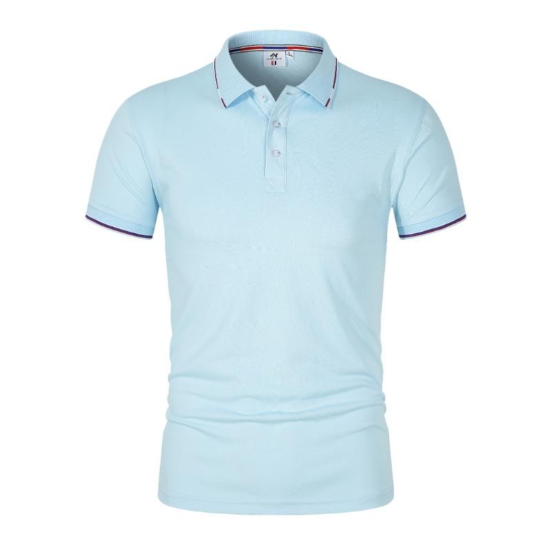 2026 Summer Short-sleeved T-shirt Men's Polo Business Casual Polo Shirt Men's Slim Fashion Men's Polo Cotton High-quality T-shirt Simple Outdoor