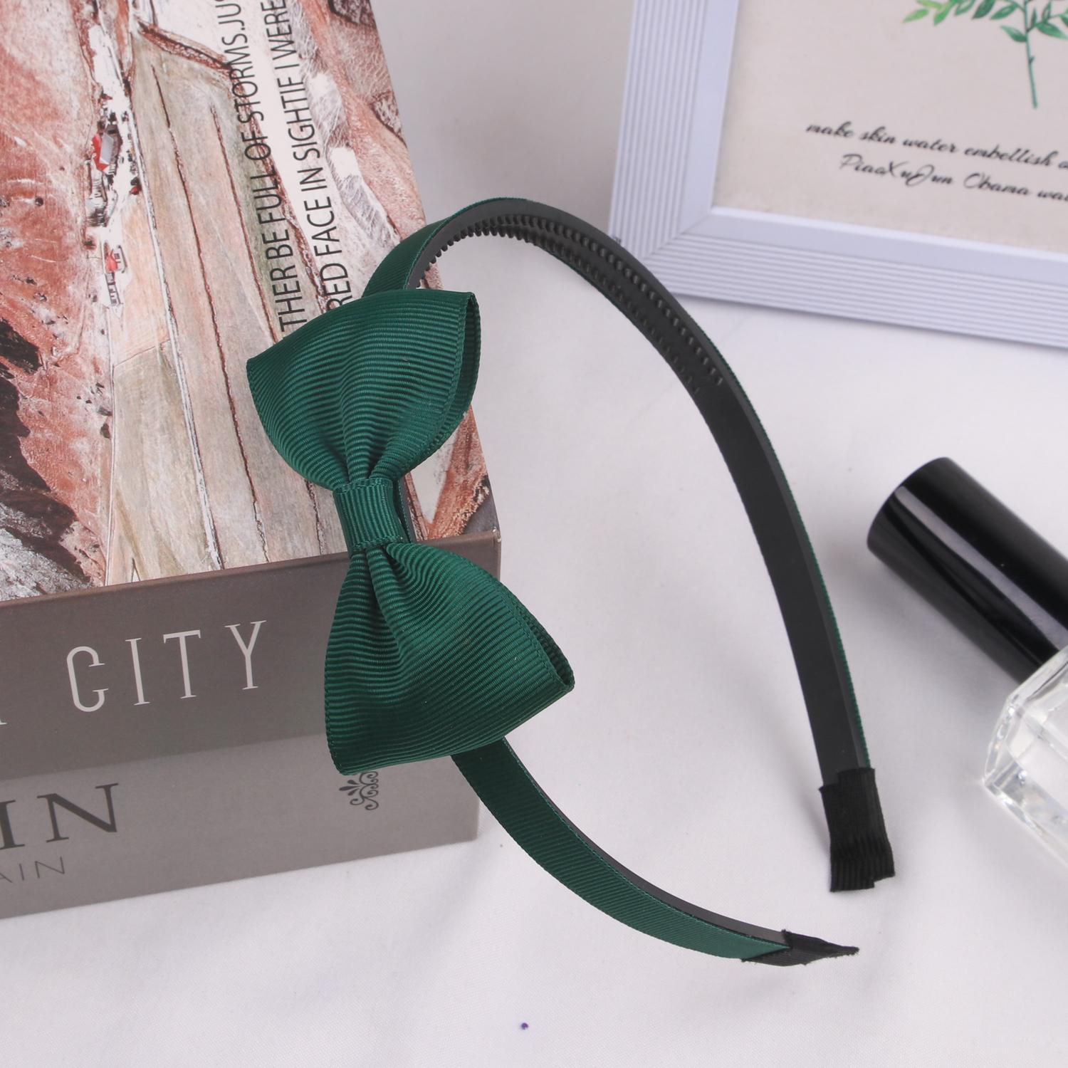 

1 шт., банты для волос из лент Grosgrain, повязки на голову для девочек, пластиковые повязки для волос, 3 дюйма, повязка на голову с бантами для детей, модные аксессуары для волос