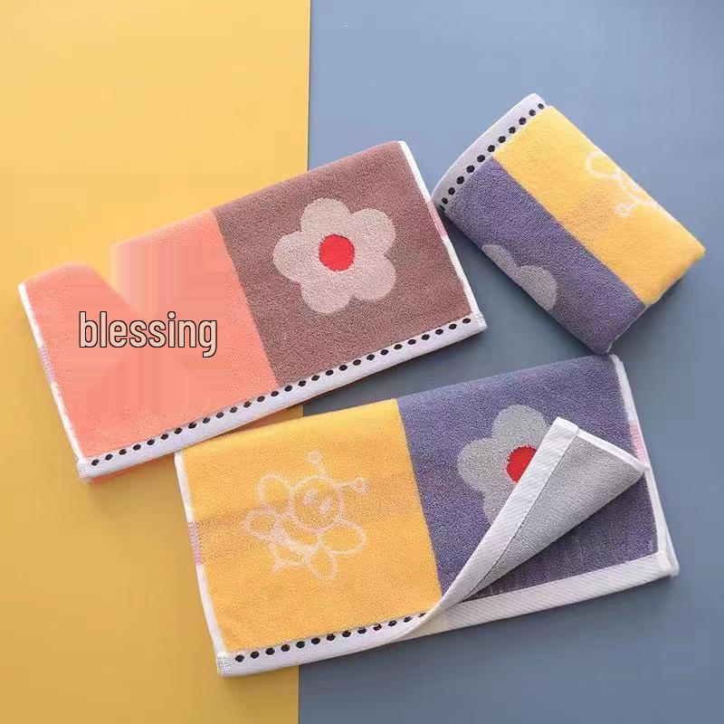 Soft Absorbent Pure Cotton Face Towel for Adults - Thickened, Polyester Blend