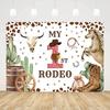 My First Rodeo Cow Print Baby Backdrop - 7x5ft, Perfect for Birthday and Cowboy Party Supplies