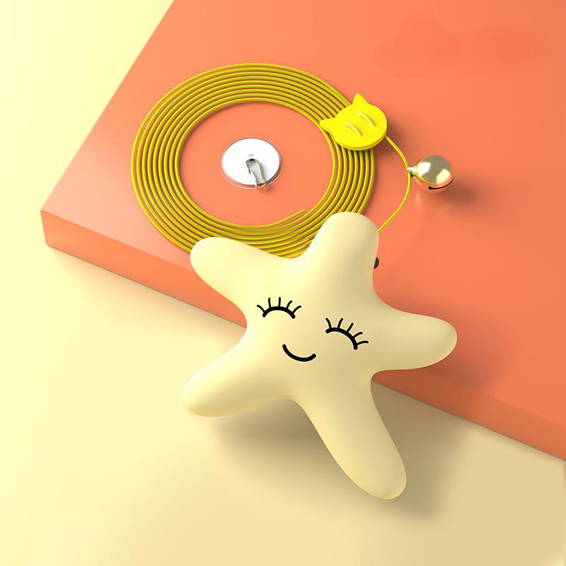 Cat Toy Swing Sticky Disc Elastic with Bell Hanging Door Teasing Cat Rope Long Rope Teasing Cat Toy Accessories Pet Kitten Toy