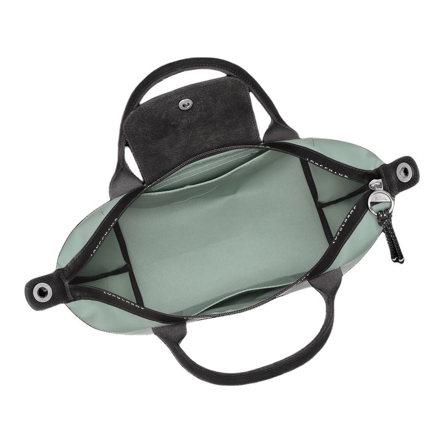 Longchamp Energy Logo Snap Closure Econyl Recycled Nylon Canvas Dumpling Bag Women Shoulder Bag Sage-Green L1512HSRM07