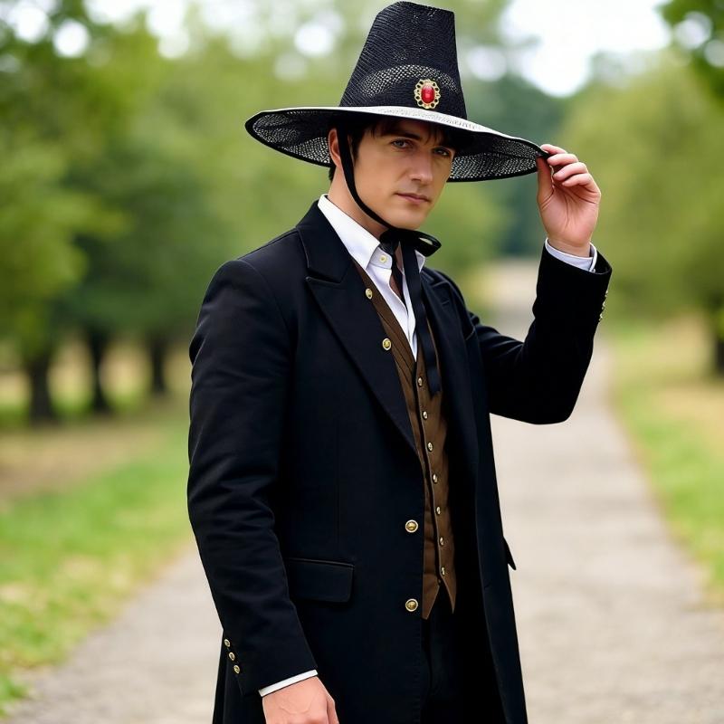 Traditionelle koreanische Netzmütze für Cosplay-Kleidung bei verschiedenen Anlässen wie Partys, Aufführungen und Fotografie