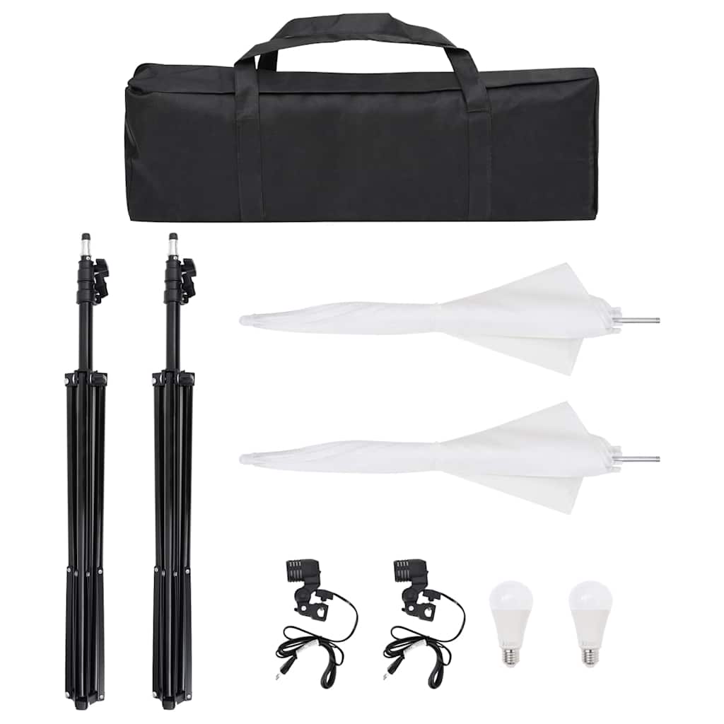 Vidaxl Photographic Studio Set With Lamps And Background