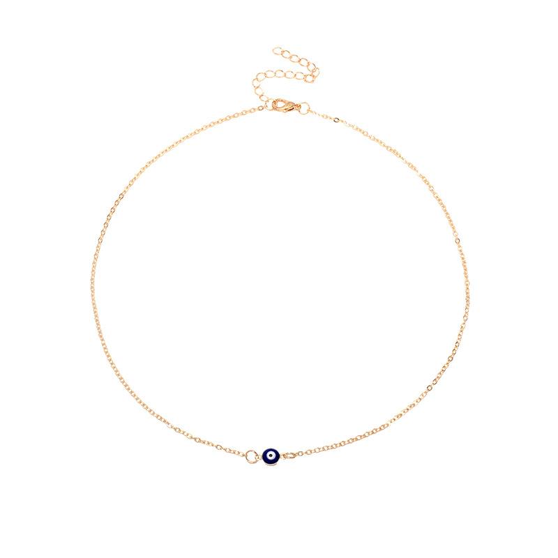 Niche Design Ins the Same Devil's Eye Necklace Choker Fashion Personality Simple Collarbone Chain