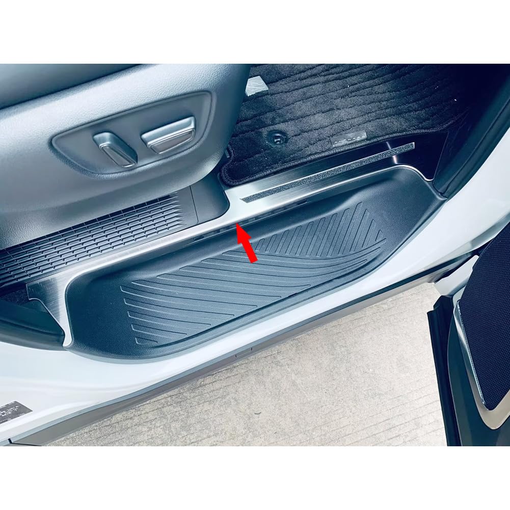 RUIQ Stainless Steel Interior Step Garnish for Toyota New Silver Alphard/Vellfire (40 Series) -