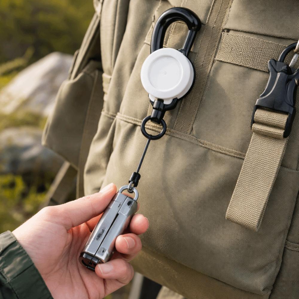 Retractable Design Retractable rope carabiner Fishing accessory hook  Tool Organization