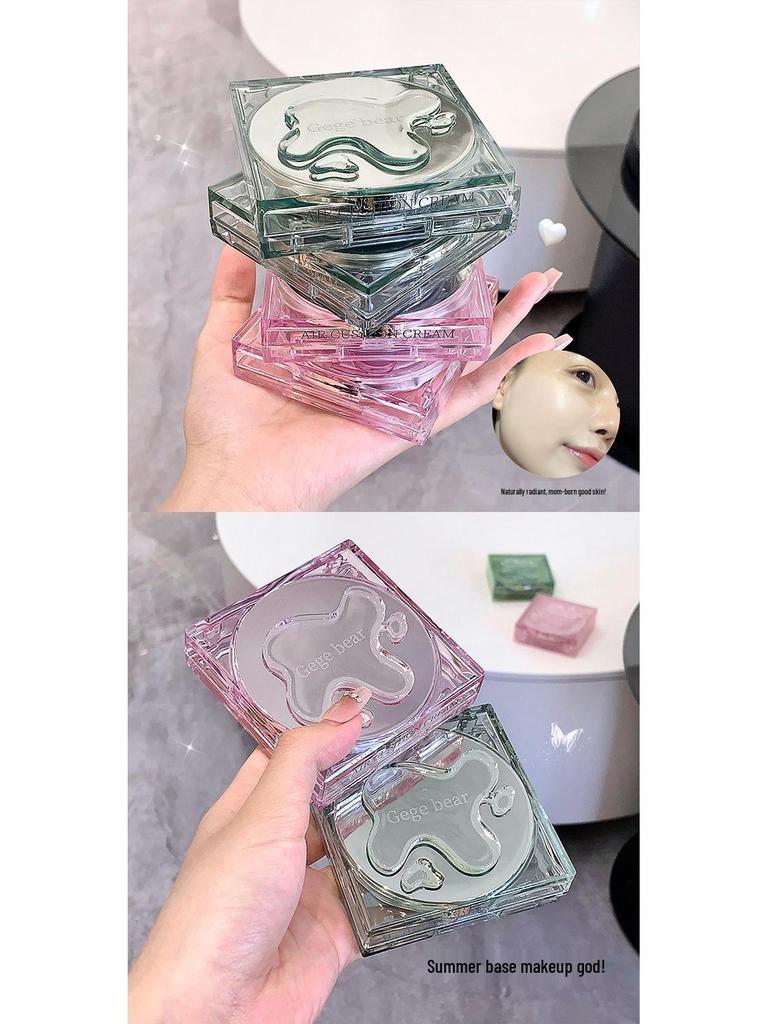 Douyin Live Style Rain Dew Hydrating Brightening Cushion Cream - Lightweight, Refreshing Oil Control for Natural, Sheer Coverage.