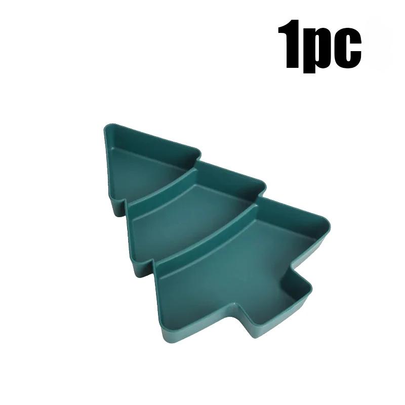 

1-20PCSChristmas Tree Shaped Fruit Tray Plastic Dried Fruit Candy Snack Tray Melon Plate Party Supplies Home Decoration Supplies
