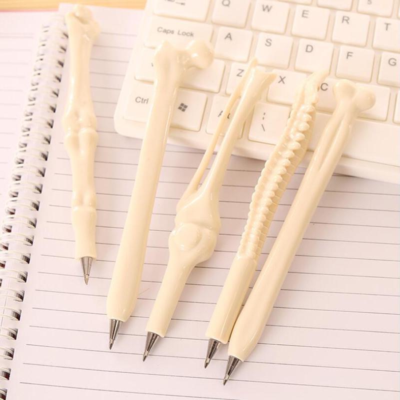 5Pcs Novelty Bone Shape Ball Point Pen Nurse Doctor Student Writing Stationery
