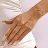 Dainty Heart Zircon Hand Chain for Women Stainless Steel Finger Bracelet Beaded Station Coquette Aesthetic Jewelry