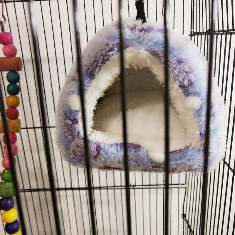 Cute Small Pet Bird Parrot Soft Comfortable Nest Plush Hanging Hammock Nest House Bed Warm Nest Pet