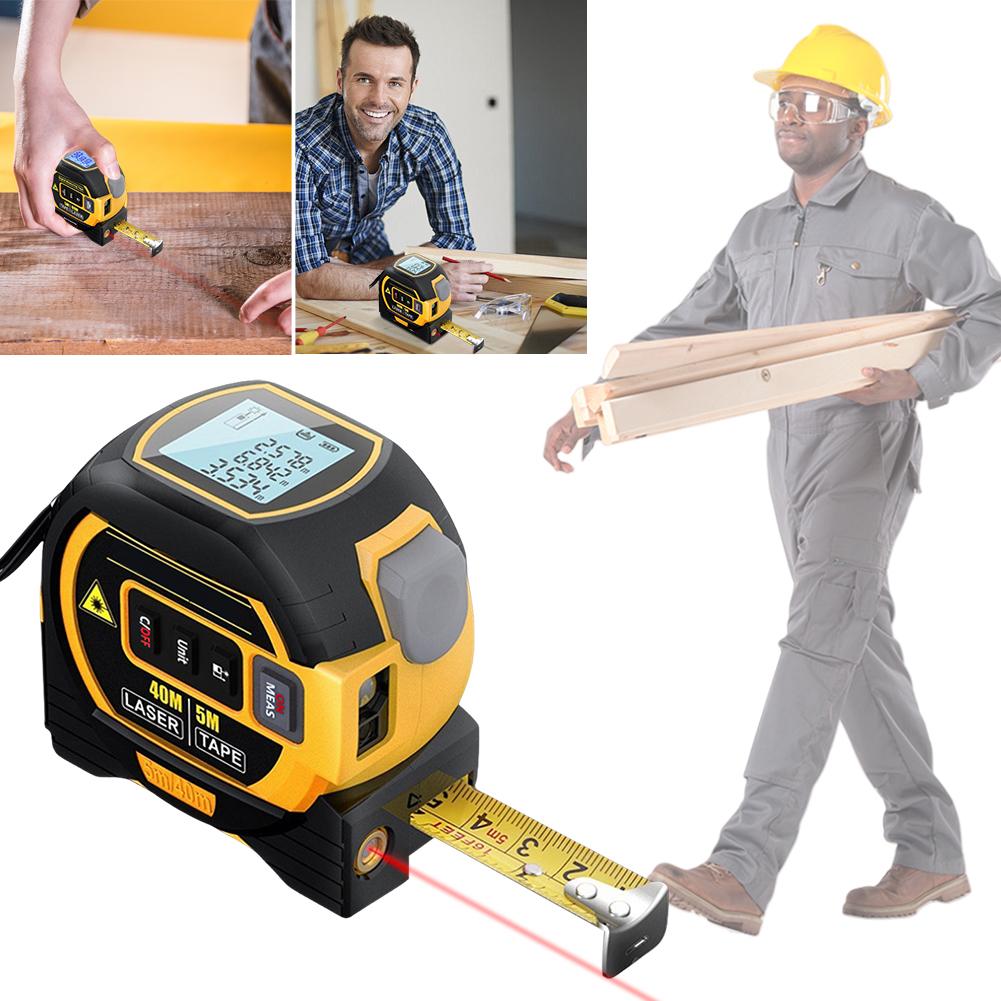 High-Precision Tape Measure LED Display Infrared Distance Meter Cross-Line 3 In 1 Tape Measure Building Measurement Device