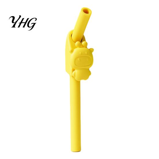 Feeding Essentials for Toddlers Toddler Silicone Straw with Clip, Reusable Drinking Straw, Easy to Spill Proof Bowl Clean Non-Collapsible Tableware