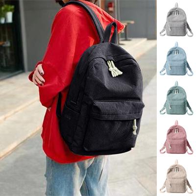 Adjustable Shoulder Strap Solid Color Personalized Fleece College Style Lightweight Casual Backpack