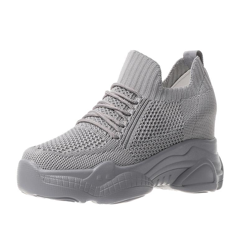 Fashion New 2025 Autumn Women Breathable Platform Casual Shoes Women Height Increased Vulcanized Shoes 8CM Thick Sole Zapatos Mujer