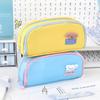 Cotton Linen Pencil Case Large Capacity Dopamine Style Students Cute