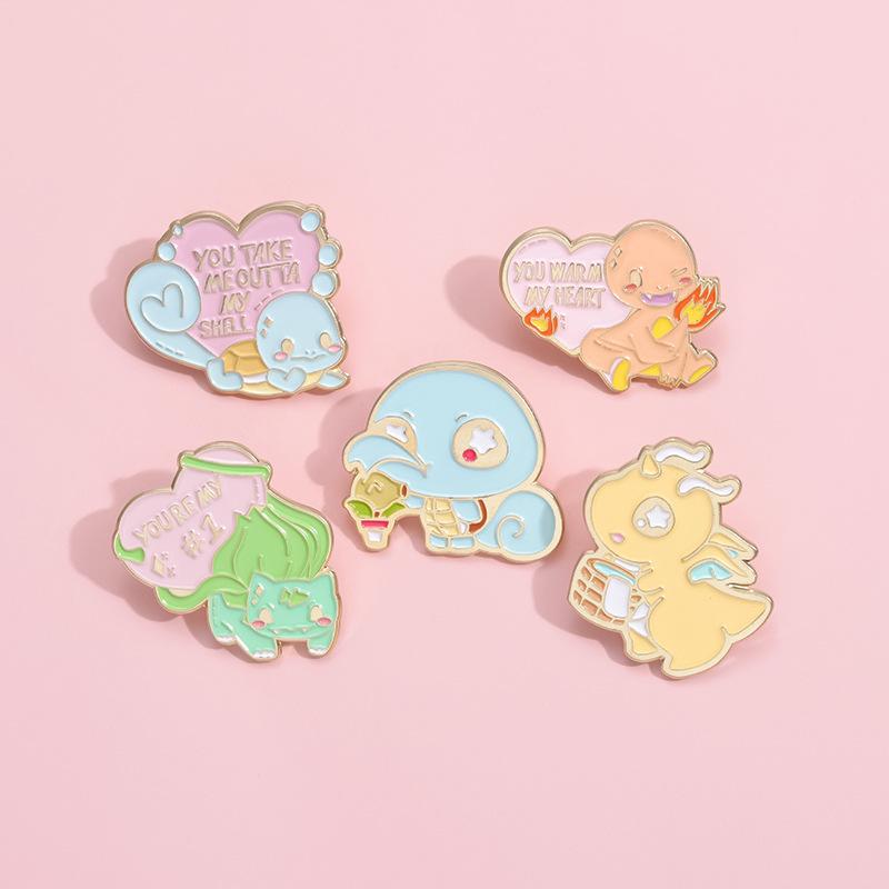 Inspired Unique Anime Animal Brooch With Eyecatching Letter Elements In Finish Glossy