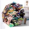 1pc My Hero Academia Characters Automatic Folding Umbrella, Portable 3-Fold Design with 8-Bone Iron Frame, Outdoor for Fans, Travelers, Daily Use, and