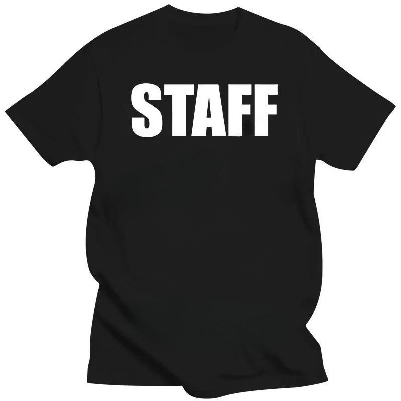 Unisex Event Staff Tee Bold Large STAFF Text Graphic On Chest Crew Neck Casual Short Sleeve Work Uniform Top