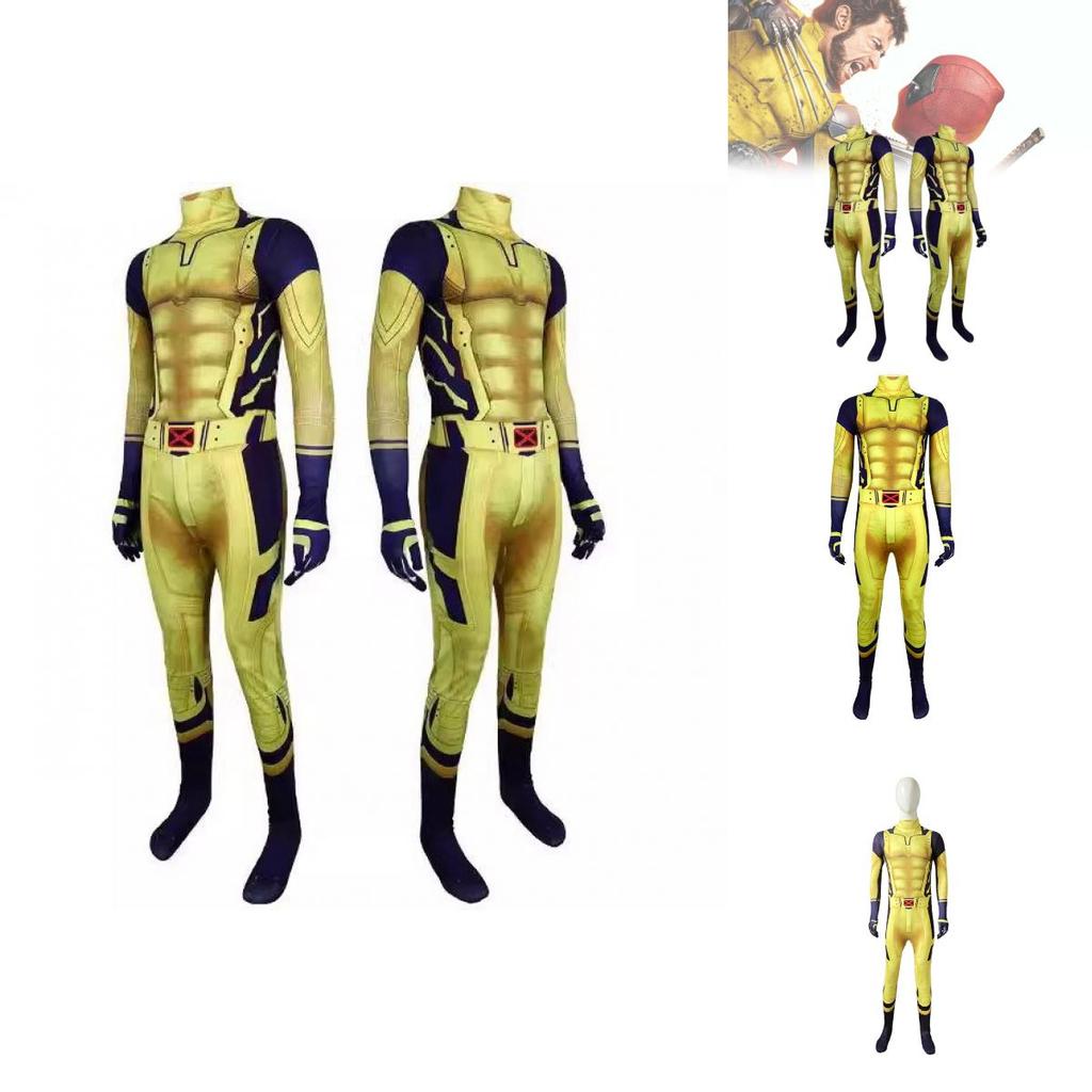 Wolverine Children Halloween Outfit With Lycra Fabric And Superhero Theme