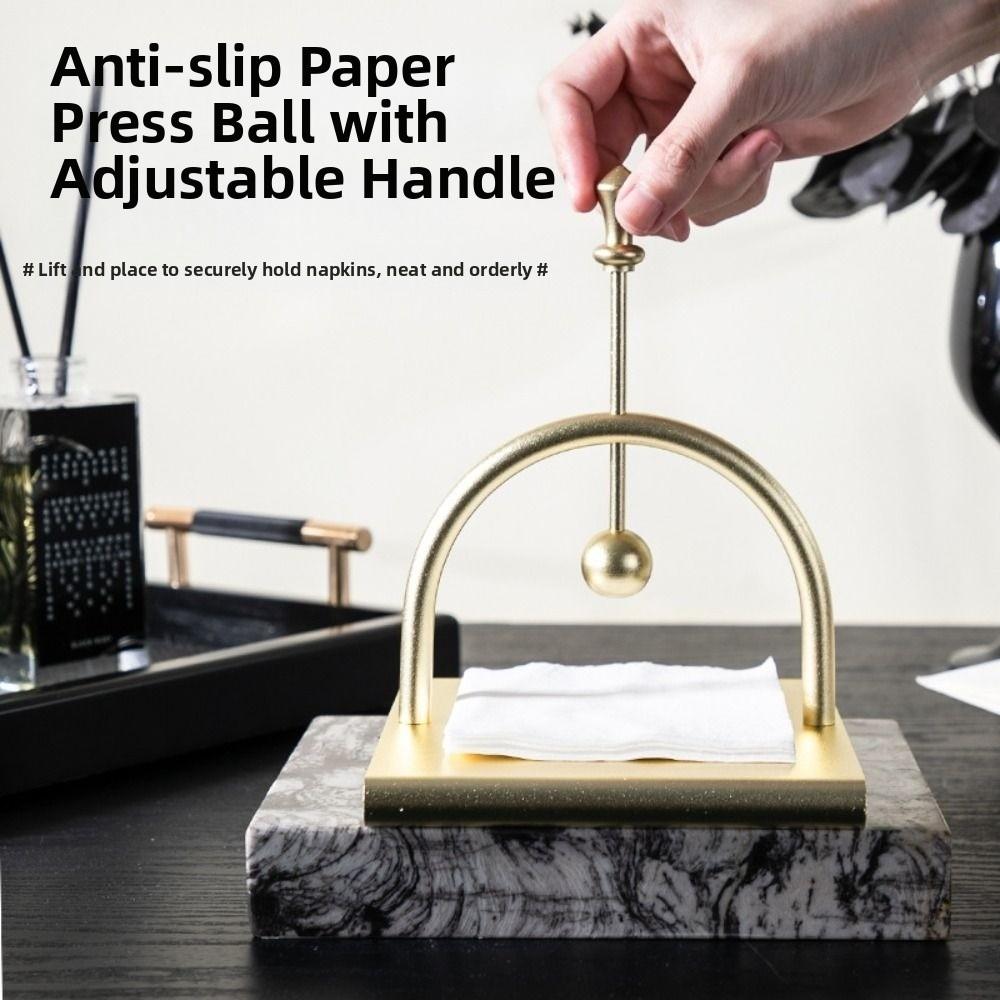 Creative Square Tissue Holder Retro Aluminum Napkin Stand Practical Tabletop Tissue Rack  Kitchen