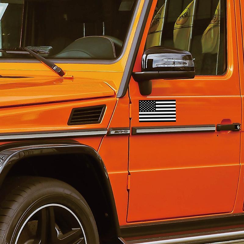 1 par bilklistremerker reflekterende bil motorsykkel eksteriør USA USA nasjonalt flagg PVC bilklistremerker