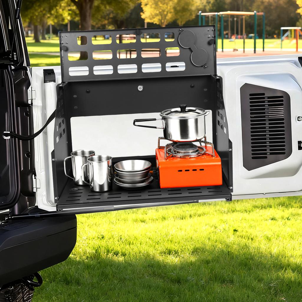 Multi-Purpose Outdoor Travel Foldable Panel Large Capacity Car Storage Supplies For Ford Bronco 21-24 Off-Road Folding Workbench