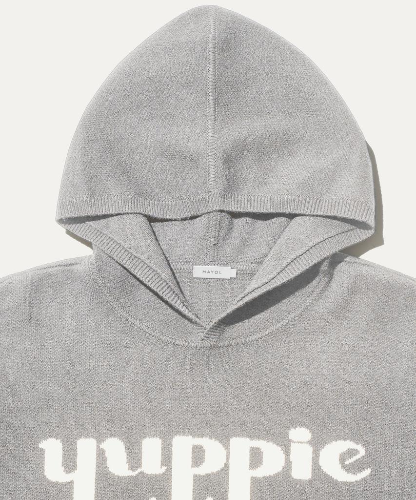 MAYOL Women'S Yuppie Knit Hooded Pullover_Melange Gray