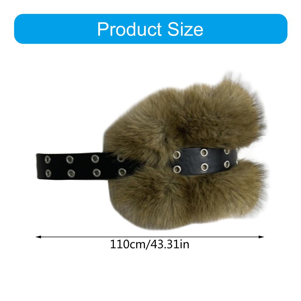 Gothic Waist Belt Stylish Furred Waist Chain Belt Elaborate Chain Belly Chain for Dress Cowboy Belt Waist Chain