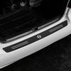 ARE4  Car Carbon Fiber Logo Trunk RearGuard Plate Bumper Trim Stickers For Nissan Nismo X-trail Qashqai Note Juke Sentra Patrol Navara