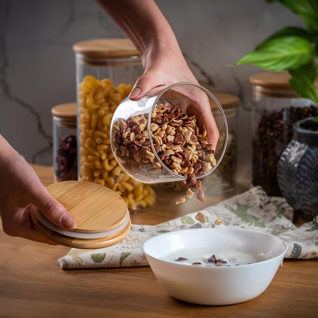 KADAX Lebensmittelbehälter Glas Streugewürze mit Deckel Vorratsglas