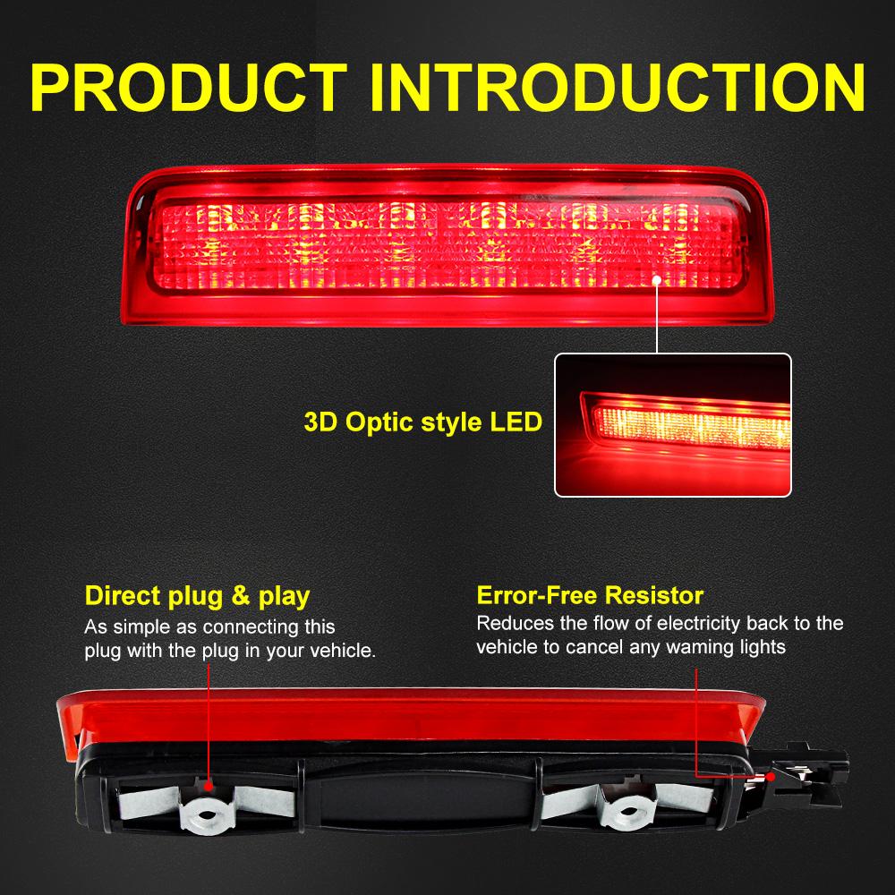 LED High Level Rear Brake Stop Light For Volkswagen Caddy III ESTATE 2001-2016 Barn Door Car Third Brake Light
