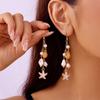 Trendy Oceanics Inspire Earrings Seashells Designs Drop Ear Hook Accessory for Sensitive Skin Casual To Party Wear