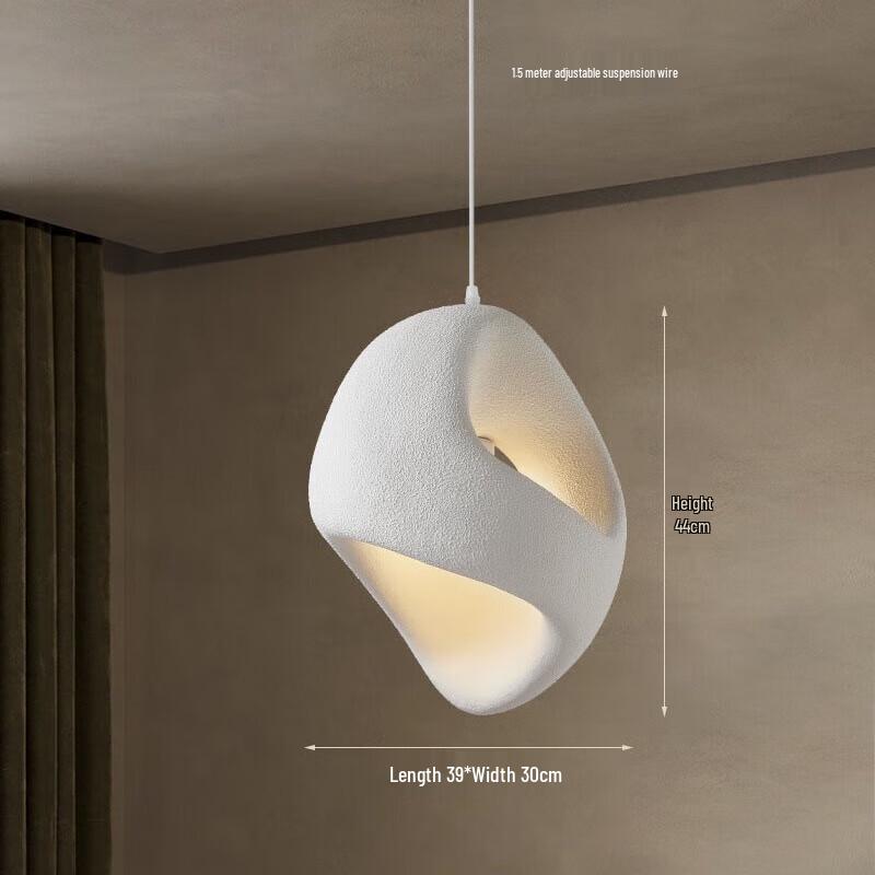 Wabi-sabi Style Cement Grey Staircase Chandelier